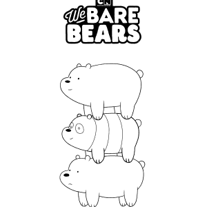 We Bare Bears Coloring Page