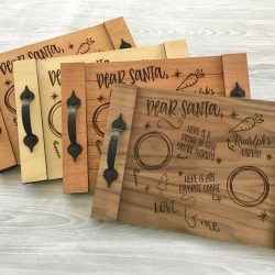 Personalized Wooden Santa Tray