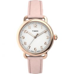 The Review Wire Holiday Gift Guide 2020: Timex Quartz Watch with Rose Leather Strap