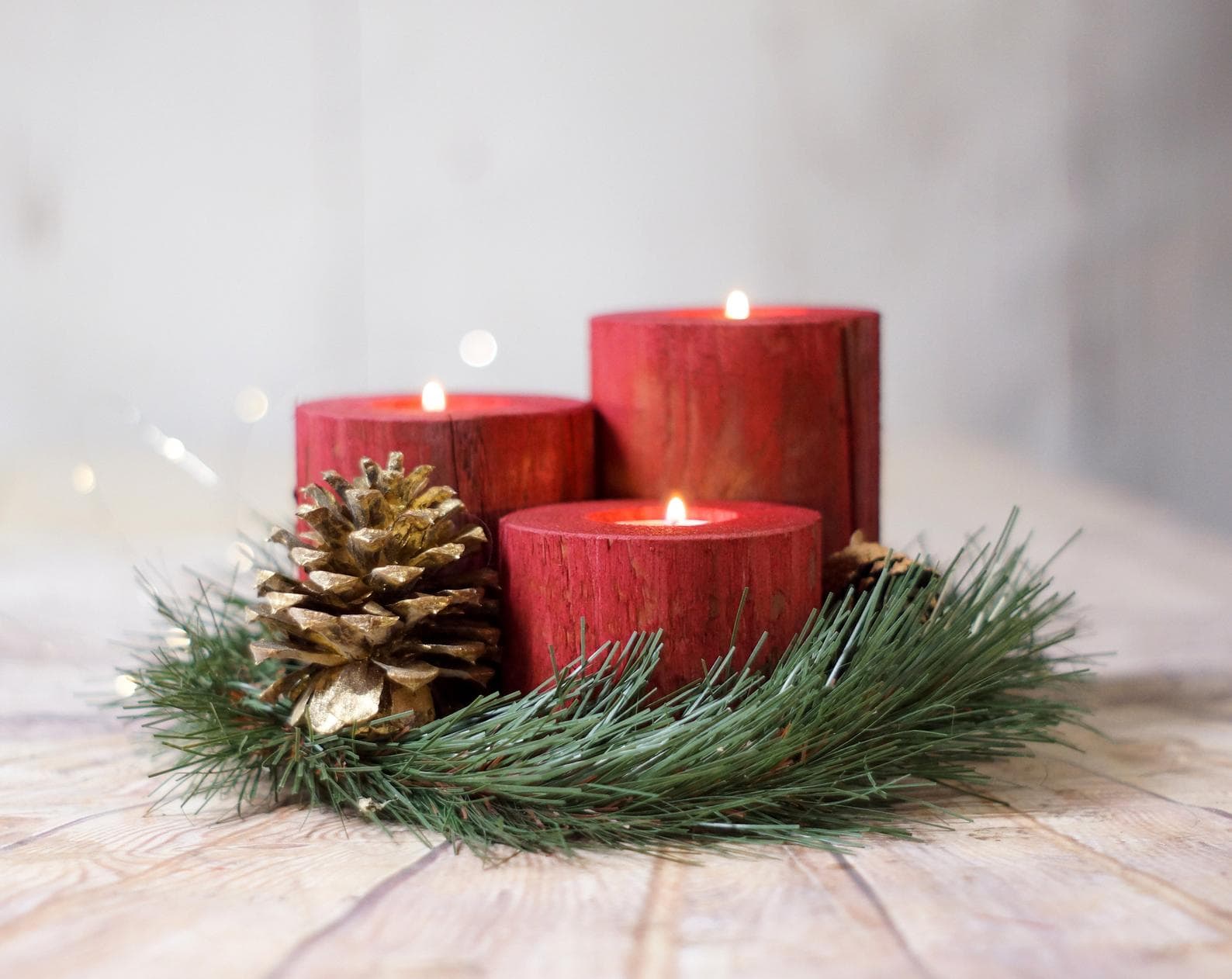Wooden Christmas Candles