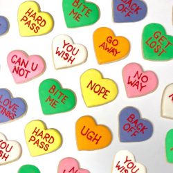 The Review Wire: Anti-Valentine's Day Gift Ideas: Anti-Valentine’s Day Conversation Heart Cookies