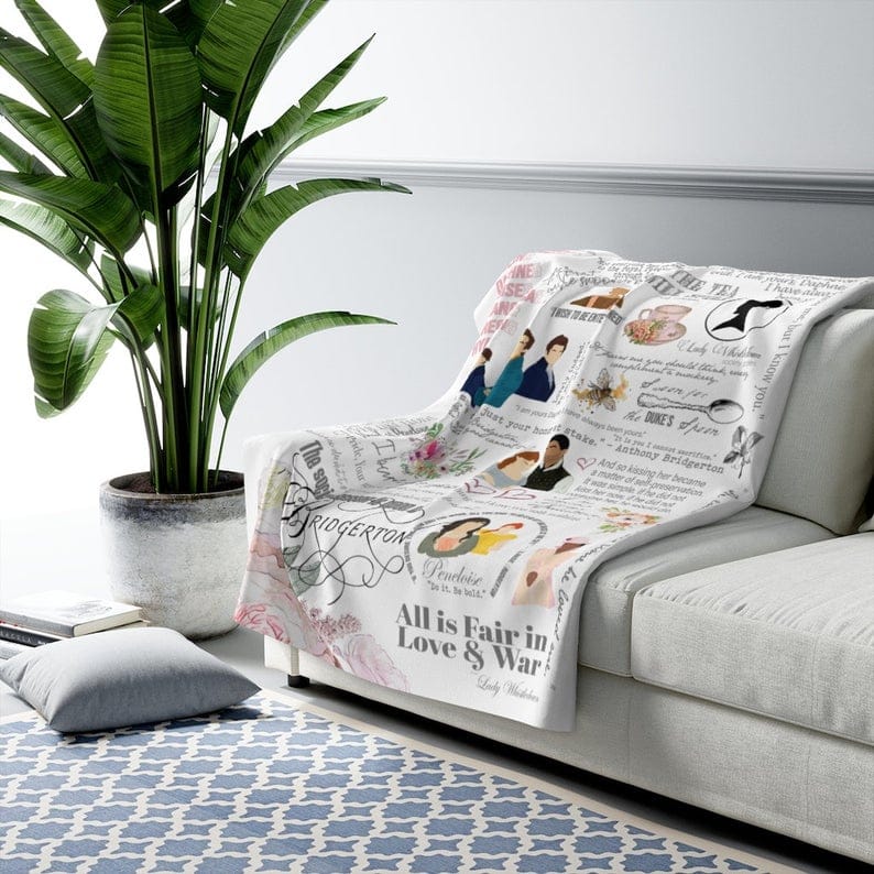The Review Wire: 27 Bridgerton Gift Ideas Fit for a Queen: Bridgerton Sherpa Fleece Blanket