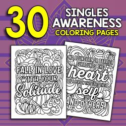 Happy Singles Awareness Day Coloring Book