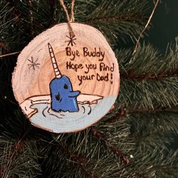 The Review Wire: Unleash Your Inner Elf with these Elf Gift Idea: Narwhal Bye Buddy Christmas Ornament