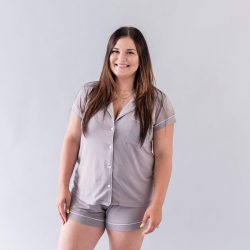 Kyte BABY Women's Short Sleeve Pajama Set in Mushroom