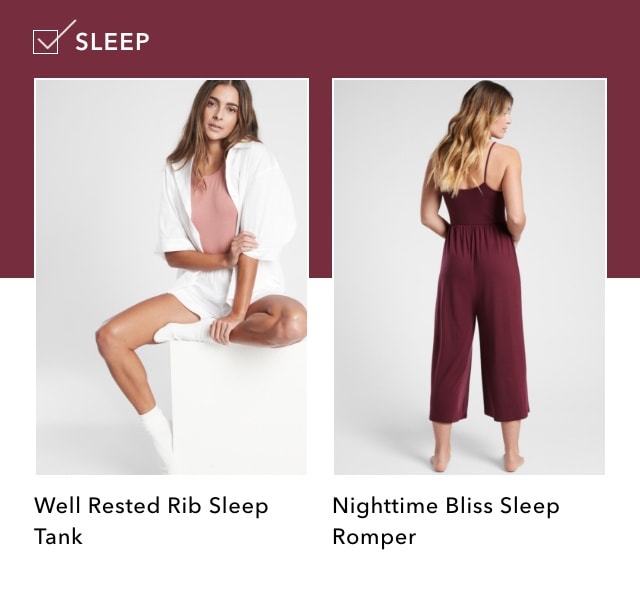 Athleta Long Weekend Checklist: Sleep