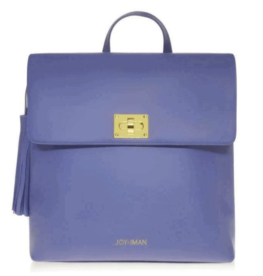 JOY and IMAN Tassel Chic Leather Backpack with RFID