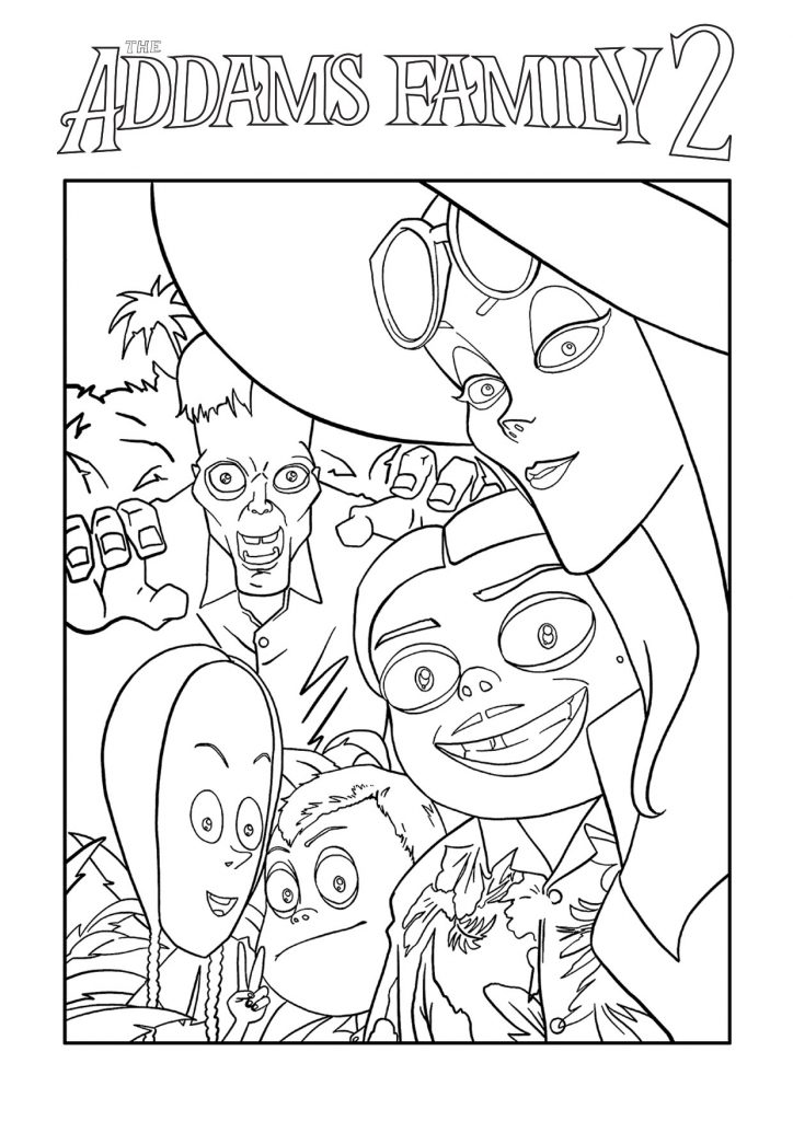 The Addams Family 2 Coloring Page
