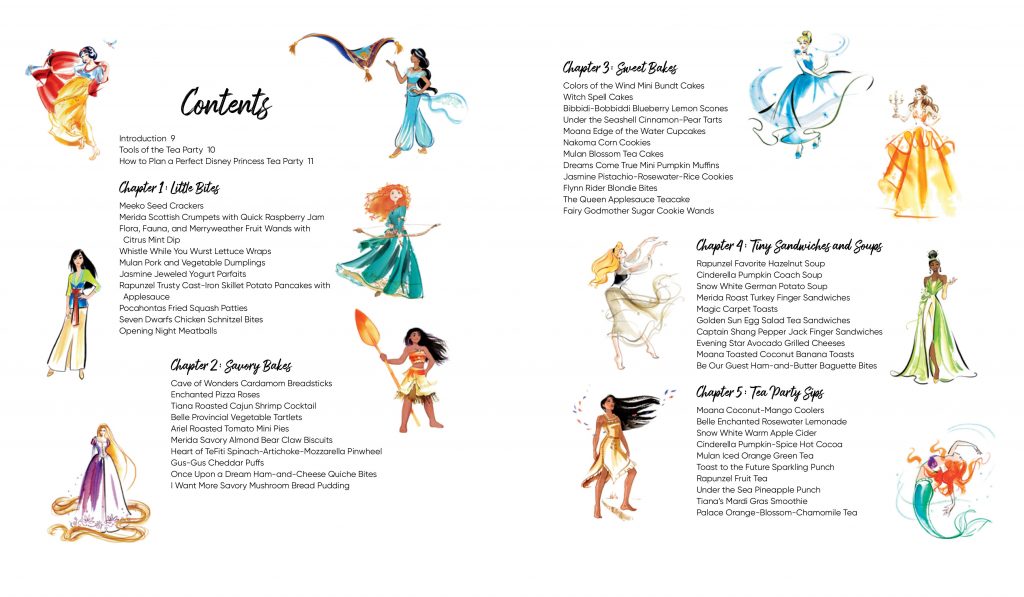 Disney Princess Tea Parties Cookbook (Contents)