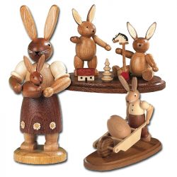 Easter Bunnies Original Erzgebirge by Mueller Seiffen