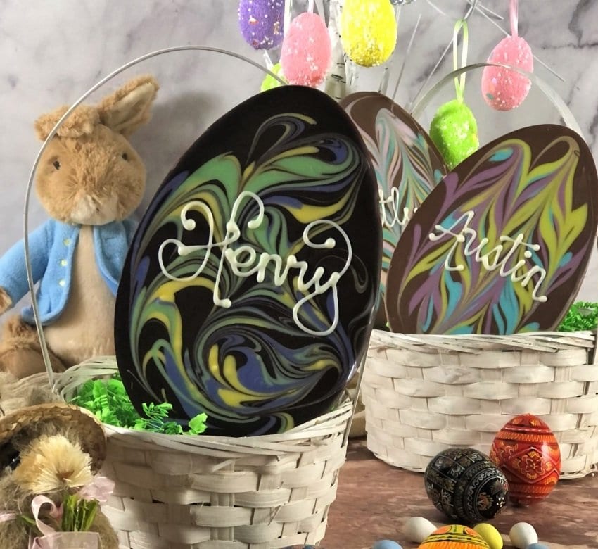 Personalized Chocolate Swirl Easter Egg