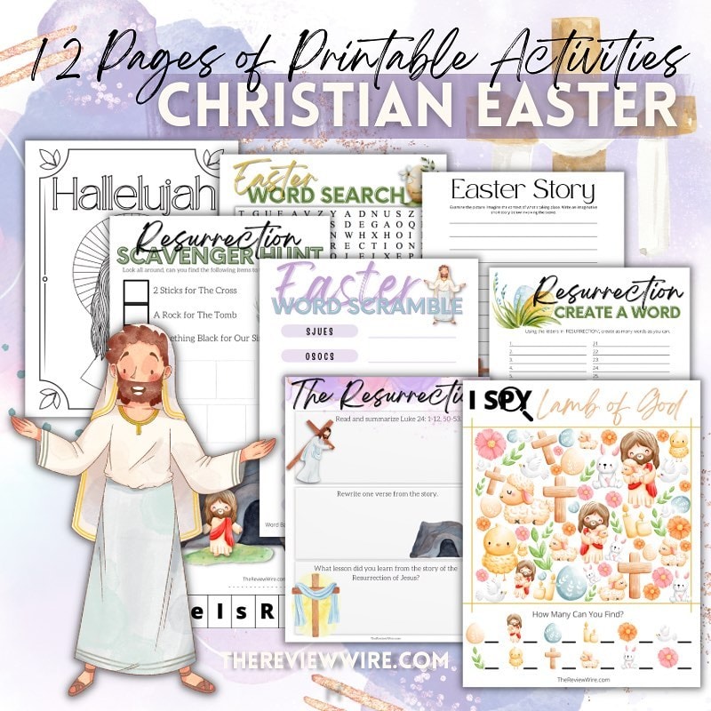 ✝️ This printable activity set centers around The Story of Easter! Let me know what you think!

Read More: https://thereviewwire.com/12-pages-christian-easter-printable-activities/

#printables #easterstory #Jesus #easter #resurrection #goodfriday #holyweek #hallelujah #holysaturday #christian #activitypages #ispy #coloringpage #lambofgod #eastersunday