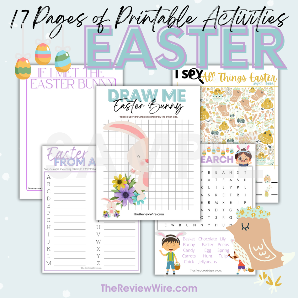 FREE 17 Pages of Easter Printable Activities cover Pg 3