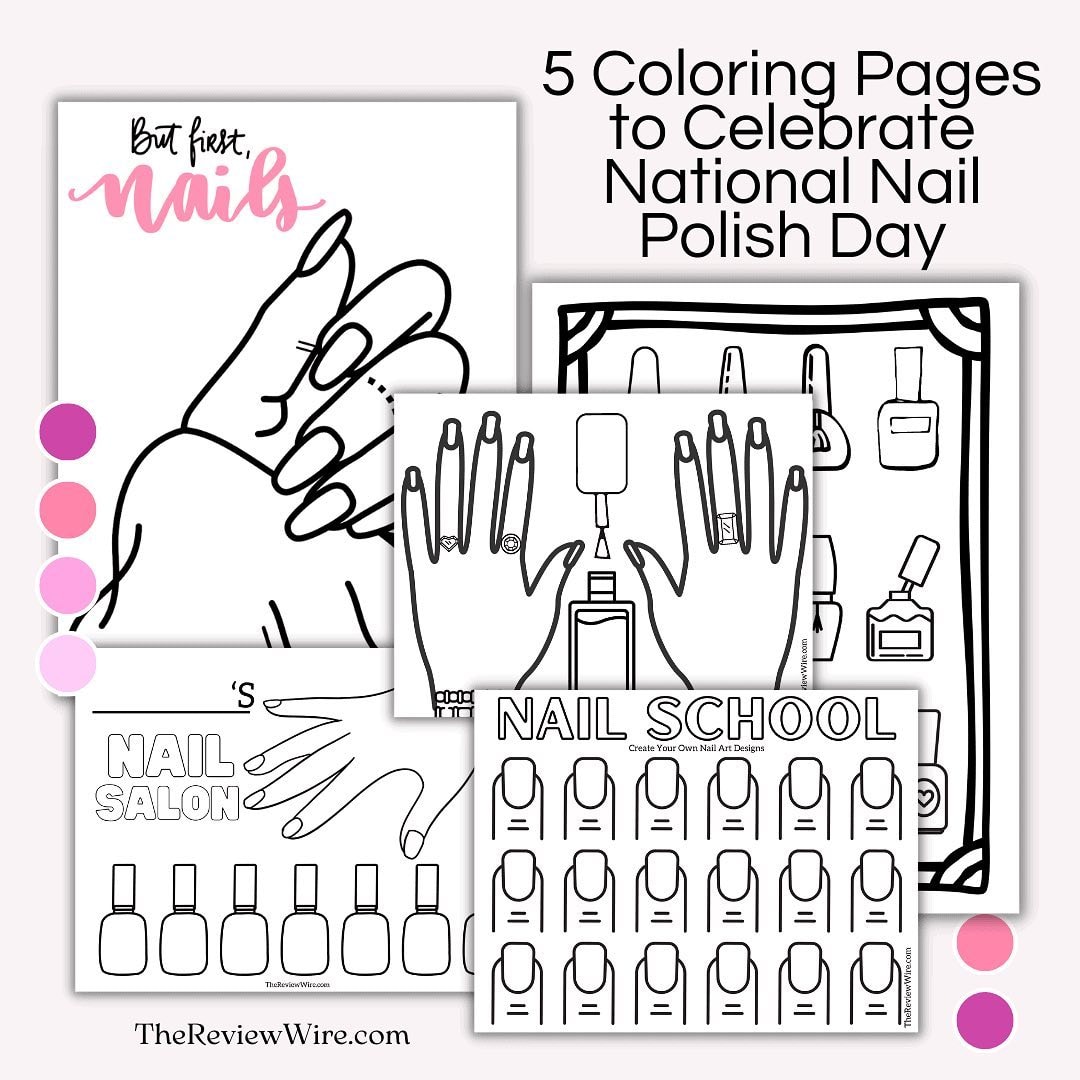 💅🏻 Did you know today is #nationalnailpolishday? What is all time fav go-to nail color? 

Grab these free #coloringpages > link in bio. #nailsofinstagram #nailpolishlove #printables