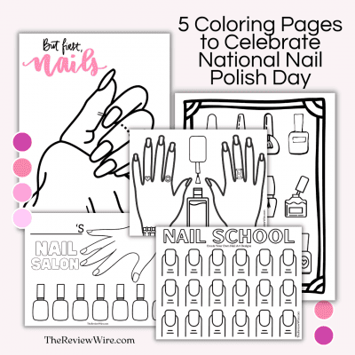 Five Free Coloring Pages to Celebrate National Nail Polish Day