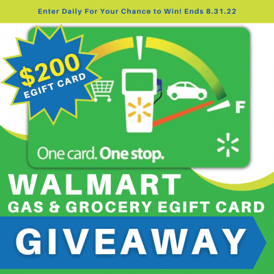 $200 Walmart Gas & Grocery eGift Card Giveaway | OVER