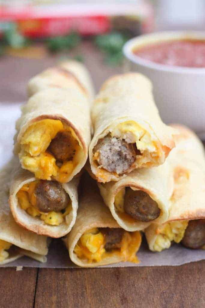 Tastes Better from Scratch Egg and Sausage Breakfast Taquitos