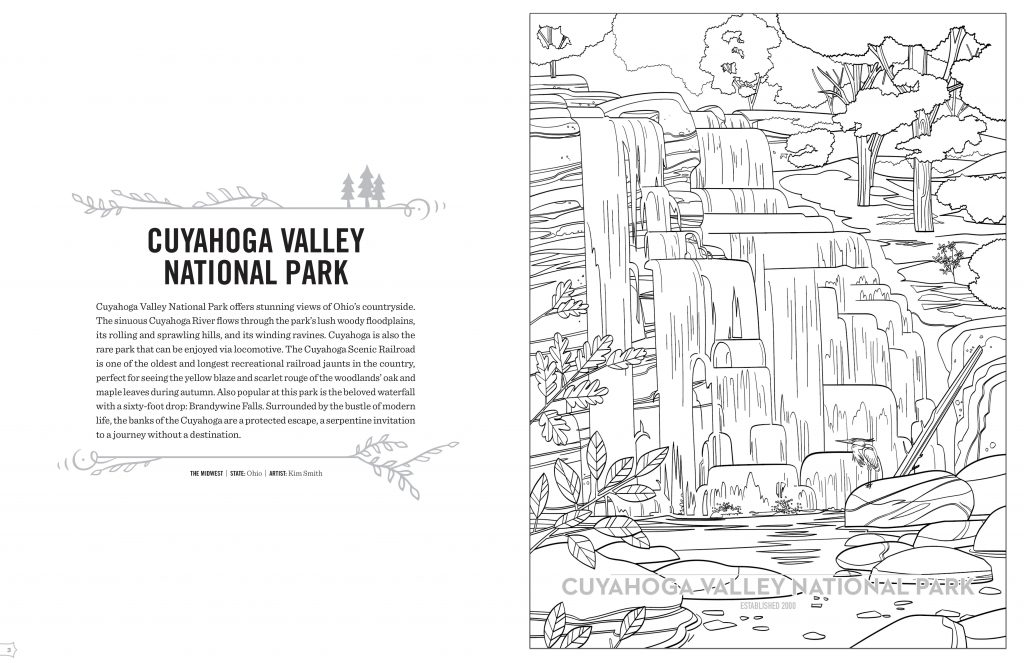 The Art of the National Parks Coloring Book_Inside Look