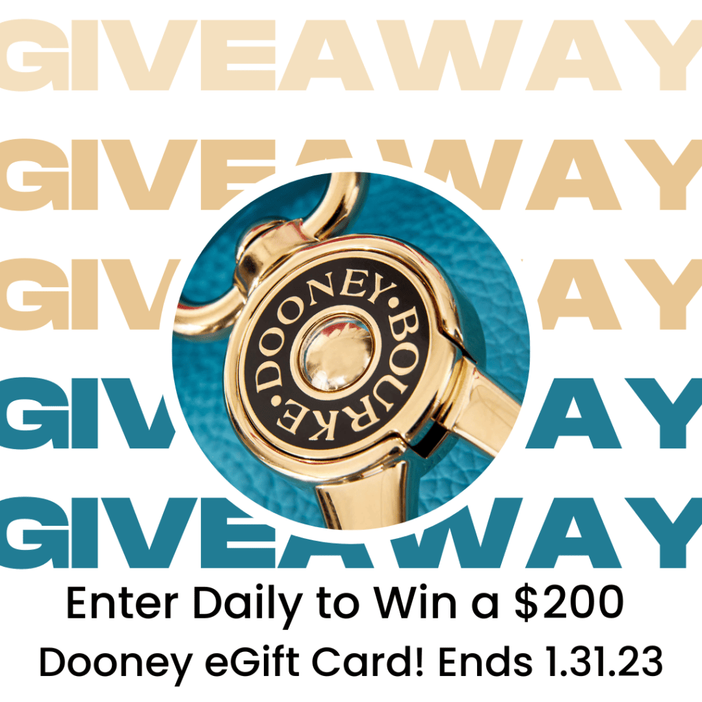 $200 Dooney Store eGift Card Giveaway. Ends 1.31.23