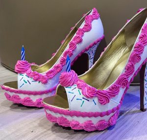 Birthday Cake Icing Hand Painted Heels