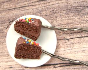 Chocolate Cake with Sprinkles Hair Clip