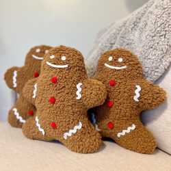 Plush Sherpa Gingerbread Man