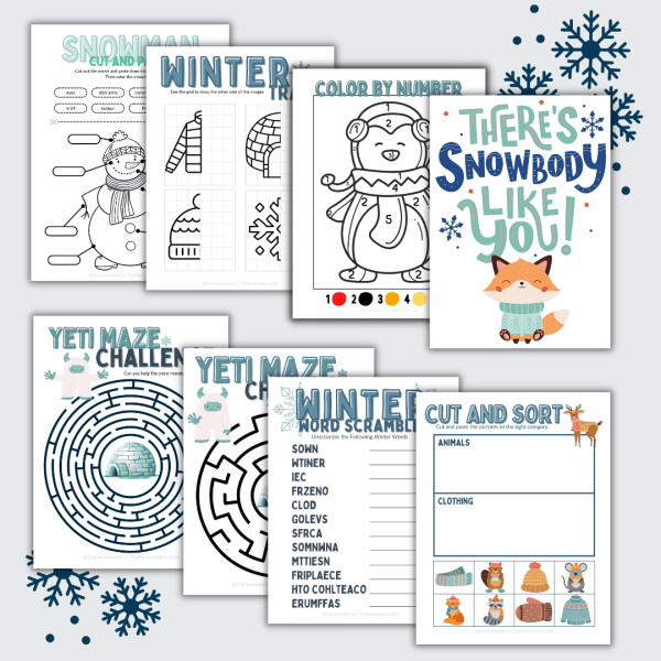 The Review Wire It's Winter 25 Printable Activity Pages