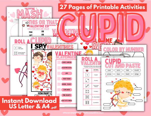 The Review Wire Cupid Activity Pages