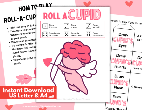 The Review Wire Cupid Activity Pages