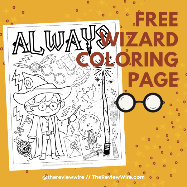 Wizard Valentine Cards_Free Coloring Page