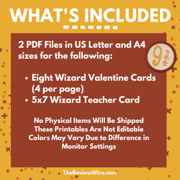 Wizard Valentine Cards_What's Included