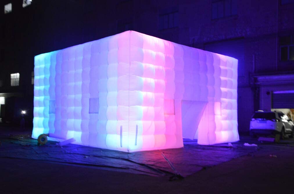 Inflatable Nightclubs: The Innovative New Way to Party - SAYOK Large LED Inflatable Marquee Inflatable Air Cube