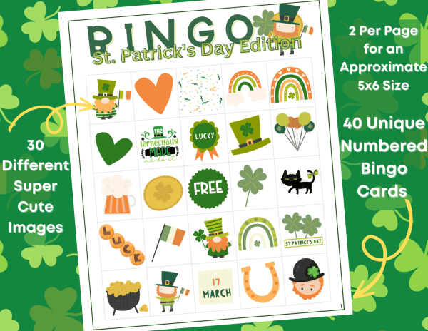 The Review Wire St. Patrick's Day BINGO