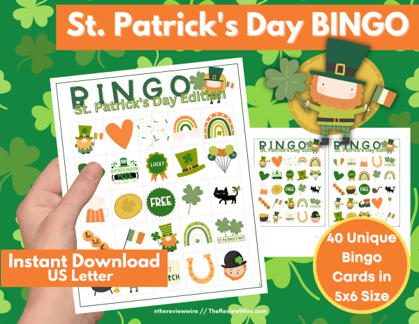 The Review Wire St. Patrick's Day BINGO Cover Page