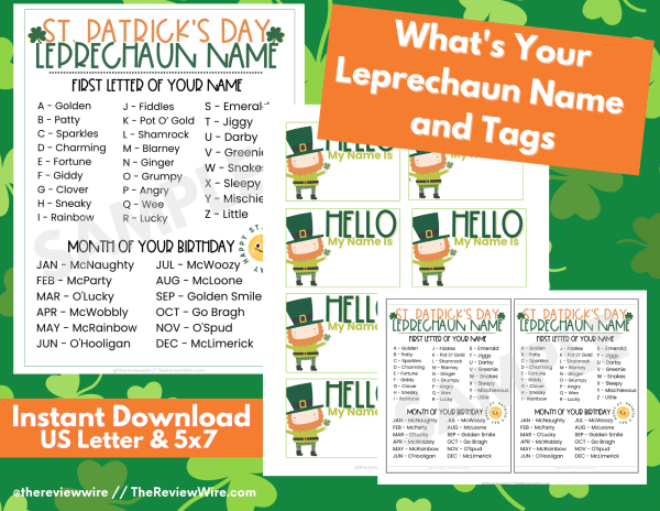 The Review Wire What's Your Leprechaun Name Main Page