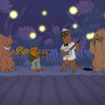 Frog and Toad Animated Series Coming to Apple TV+ Episode 4. Squirrel (voiced by Betsy Sodaro), Toad (voiced by Kevin Michael Richardson), Mink (voiced by Tom Kenny) and Gopher (voiced by Cole Escola) in Frog and Toad, premiering April 28, 2023 on Apple TV+.