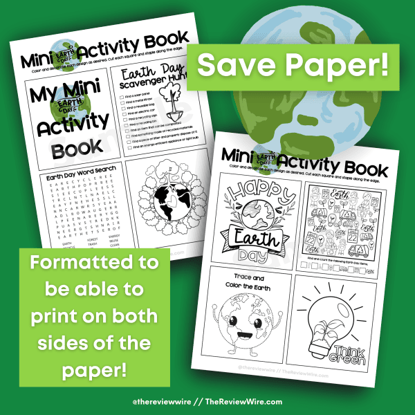 The Review Wire Earth Day Mini Activity Book