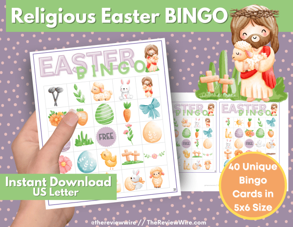 The Review Wire Religious Easter BINGO Cover Page