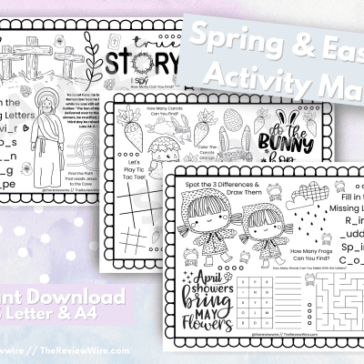 Printable Spring & Easter Activity Mat Set: Set of 6