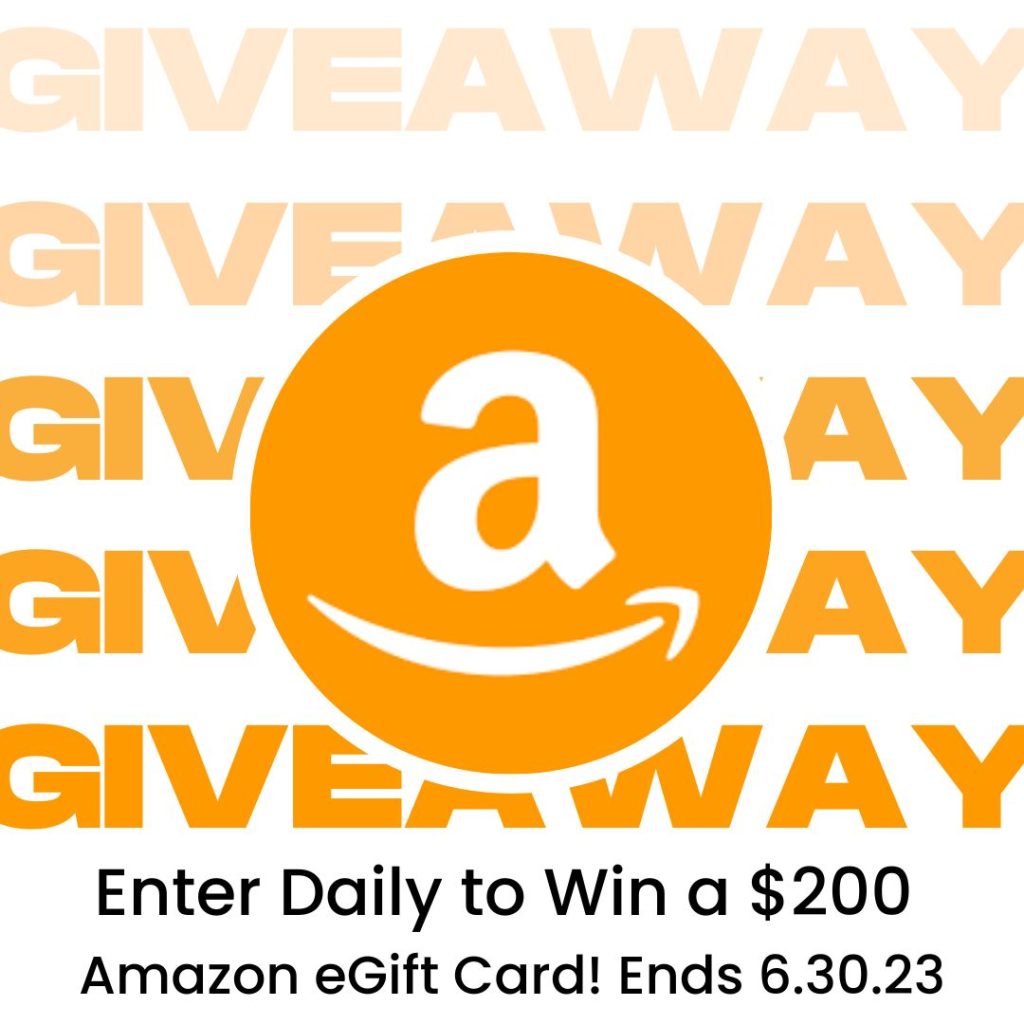 Amazon $200 Giveaway. Ends 6.30.23