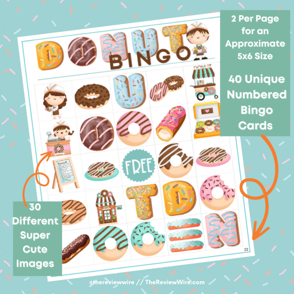 The Review Wire Donut BINGO Game