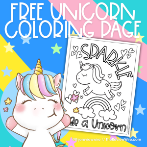 Sparkle Like a Unicorn Coloring Page Cover