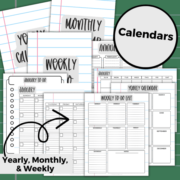 PTSO Gray Binder Calendars