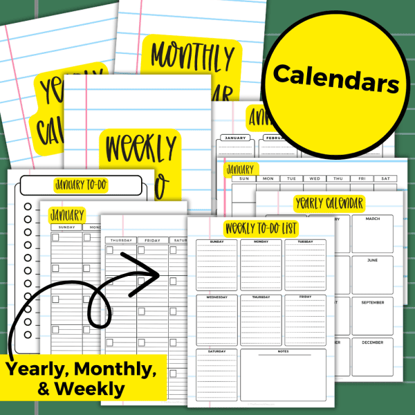 PTA/PTO Kit: Calendars