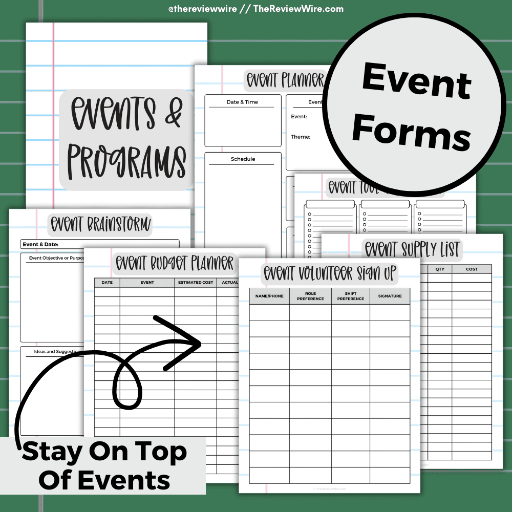 Digital PTA / PTO / PTSO Printable Planner Kit (Gray) - The Review