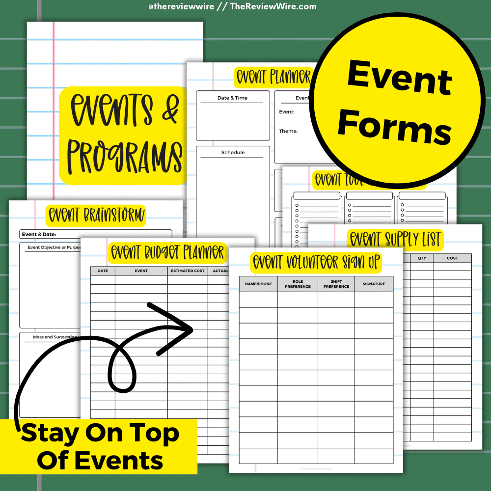 Digital PTA / PTO / PTSO Printable Planner Kit (Gray) - The Review