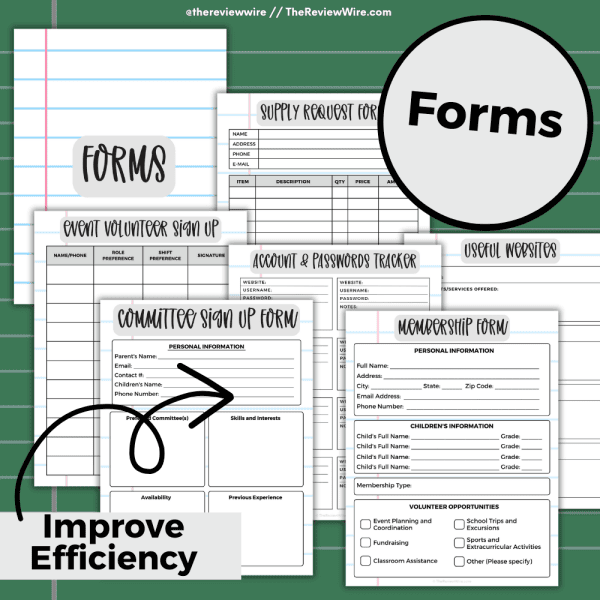 PTSO Gray Binder Forms