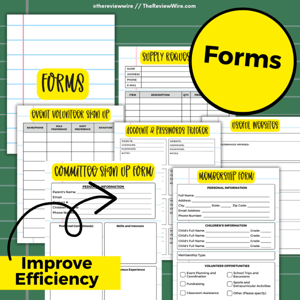 PTA/PTO Kit: Forms