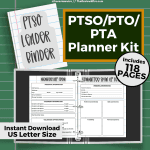 PTO:PTA:PTSO Planner Kit