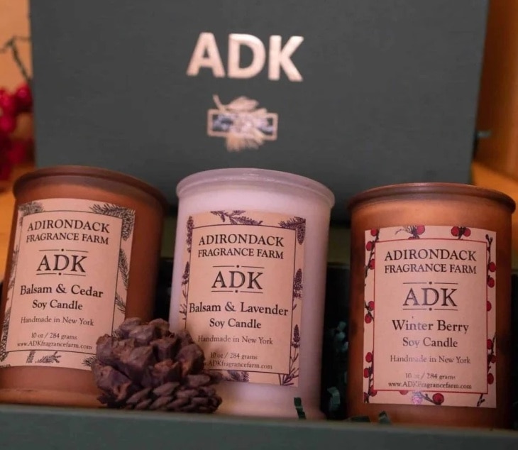 Adirondack Fragrance Farm Holiday Candle Gift Box Set